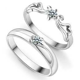 Anello In Titanio Placcato In Platino Con Qualità E Quantità Assicurate Per Gli Amanti