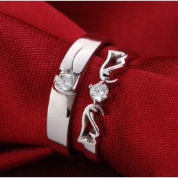 Anello In Titanio Placcato In Platino Con Qualità E Quantità Assicurate Per Gli Amanti