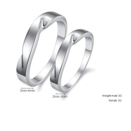 Anello In Titanio Placcato Platino Conciso, Qualità E Quantità Garantite Per Gli Amanti