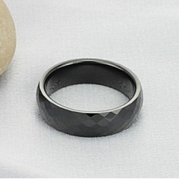 Anello In Ceramica Di Tungsteno Nero Di Eccellente Qualità
