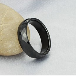 Anello In Ceramica Di Tungsteno Nero Di Eccellente Qualità