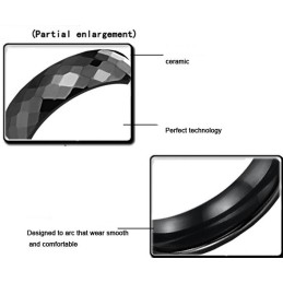 Anello In Ceramica Di Tungsteno Nero Di Eccellente Qualità