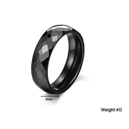 Anello In Ceramica Di Tungsteno Nero Di Eccellente Qualità