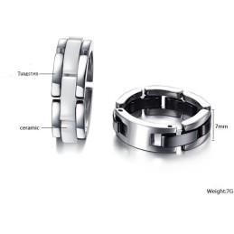 Ampia Varietà Di Anelli In Ceramica Di Tungsteno Bianco E Nero