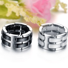 Anello In Ceramica Di Tungsteno Bianco E Nero Con Qualità E Quantità Garantite