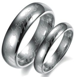 Anello In Ceramica E Tungsteno D'Argento Con Qualità E Quantità Assicurate Per Gli Amanti