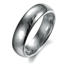 Anello In Ceramica E Tungsteno D'Argento Con Qualità E Quantità Assicurate Per Gli Amanti