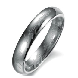 Anello In Ceramica E Tungsteno D'Argento Con Qualità E Quantità Assicurate Per Gli Amanti