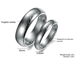 Anello In Ceramica E Tungsteno D'Argento Con Qualità E Quantità Assicurate Per Gli Amanti