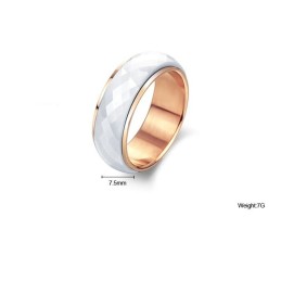 Anello In Ceramica Di Tungsteno Bianco Di Qualità Stabile