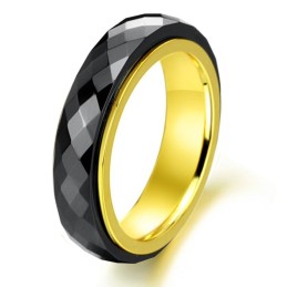 Anello In Ceramica Di Tungsteno Nero Di Fama Mondiale