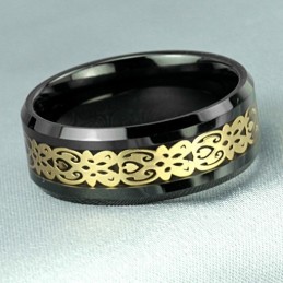 La Regina Dell'Anello In Ceramica Di Tungsteno Nero Di Qualità