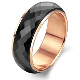 Anello In Ceramica Di Tungsteno Nero Di Alta Qualità