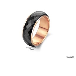 Anello In Ceramica Di Tungsteno Nero Di Alta Qualità