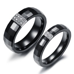Anello In Ceramica Di Tungsteno A Rombo Facile Da Usare Per Gli Amanti