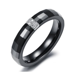Anello In Ceramica Di Tungsteno A Rombo Facile Da Usare Per Gli Amanti
