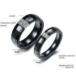 Anello In Ceramica Di Tungsteno A Rombo Facile Da Usare Per Gli Amanti