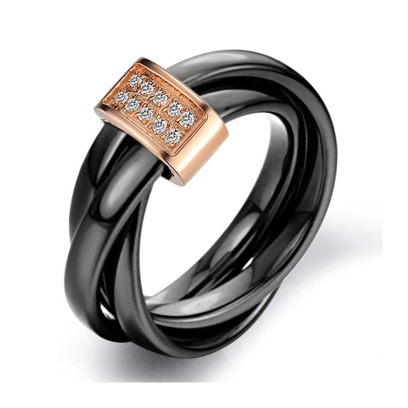 Anello In Ceramica Di Tungsteno Con Strass, Qualità E Quantità Garantite Anello In Ceramica Di Tungsteno Con Strass, Qualità E Quantità Garantite