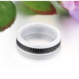 Anello In Ceramica Di Tungsteno E Fibra Di Carbonio Nera Di Qualità Affidabile