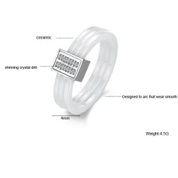 Noto Per Il Suo Anello In Ceramica Di Tungsteno Triciclico Di Alta Qualità Con Strass