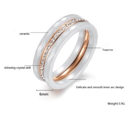Anello In Ceramica Di Tungsteno Triciclico Di Qualità Stabile