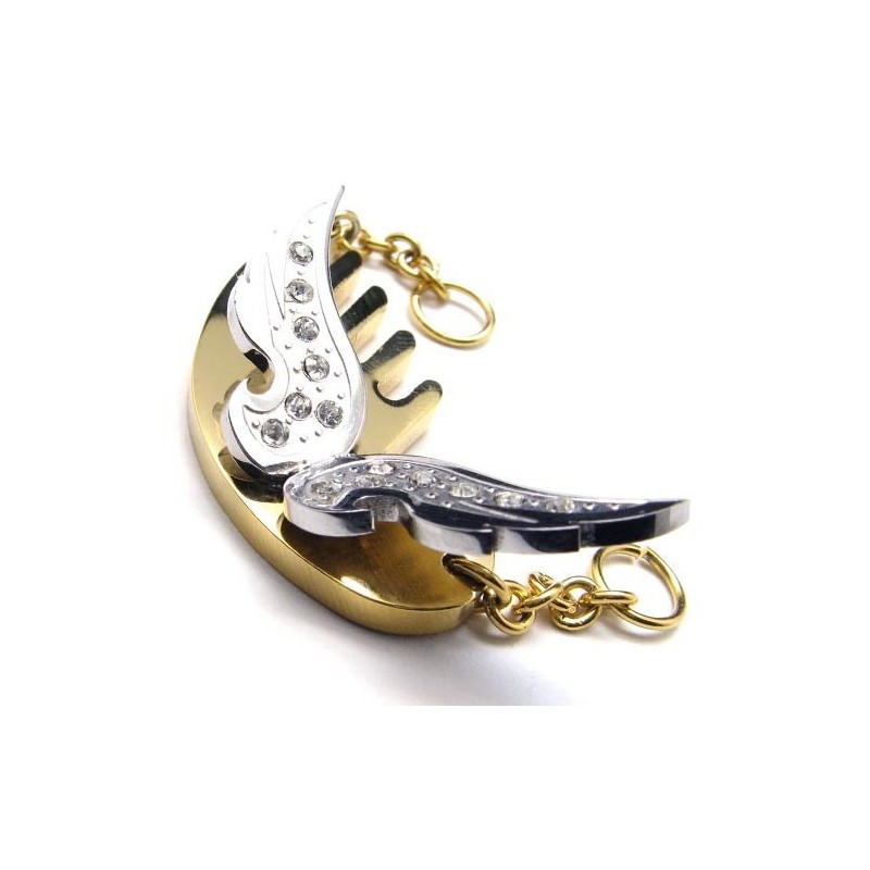 Ciondolo In Titanio A Forma Di Angelo Volante - Catena Libera