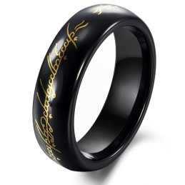 Anello In Ceramica Di Tungsteno Nero Con Qualità E Quantità Garantite