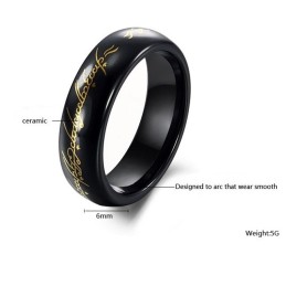 Anello In Ceramica Di Tungsteno Nero Con Qualità E Quantità Garantite