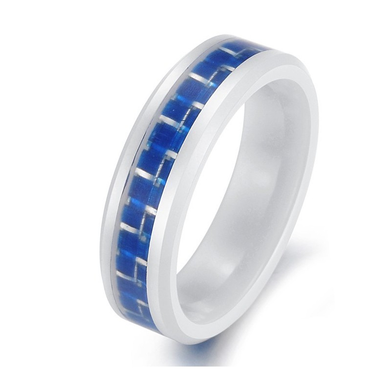 Anello In Ceramica Di Tungsteno Blu "To Have A Long Story" Anello In Ceramica Di Tungsteno Blu "To Have A Long Story"