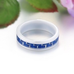 Anello In Ceramica Di Tungsteno Blu "To Have A Long Story"
