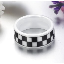 Anello In Ceramica Di Tungsteno Con Griglia Maschile Di Eccellente Qualità