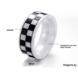 Anello In Ceramica Di Tungsteno Con Griglia Maschile Di Eccellente Qualità