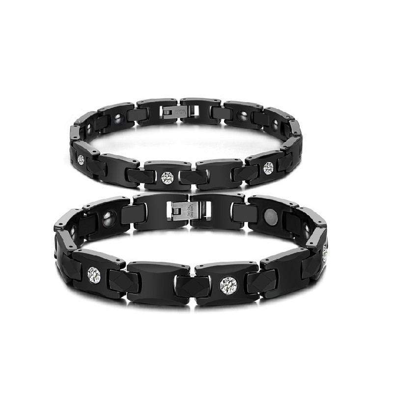 Noto Per Il Suo Braccialetto In Ceramica Di Tungsteno Nero Di Alta Qualità Per Gli Amanti Con Strass Noto Per Il Suo Braccialetto In Ceramica Di Tungsteno Nero Di Alta Qualità Per Gli Amanti Con Strass