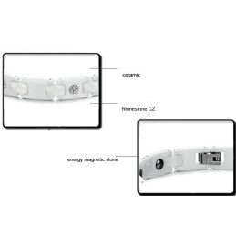 Bracciale In Ceramica Di Tungsteno Bianco Di Alta Qualità Per Amanti Con Strass