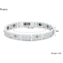 Bracciale In Ceramica Di Tungsteno Bianco Di Alta Qualità Per Amanti Con Strass