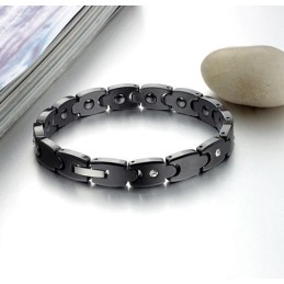 Bracciale In Ceramica Di Tungsteno Nero Di Alta Qualità Con Strass