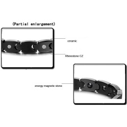 Bracciale In Ceramica Di Tungsteno Nero Di Alta Qualità Con Strass