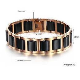 Bracciale In Ceramica Di Tungsteno Maschile Durevole Nell'Uso