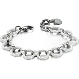 Bracciale In Ceramica Di Tungsteno Bianco Da Donna Queen Of Quality