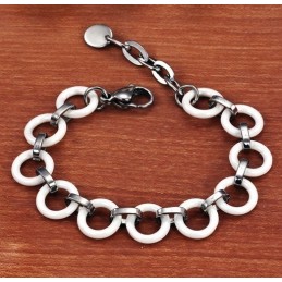 Bracciale In Ceramica Di Tungsteno Bianco Da Donna Queen Of Quality