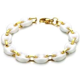 Bracciale In Ceramica Di Tungsteno Bianco Da Donna Di Qualità Stabile