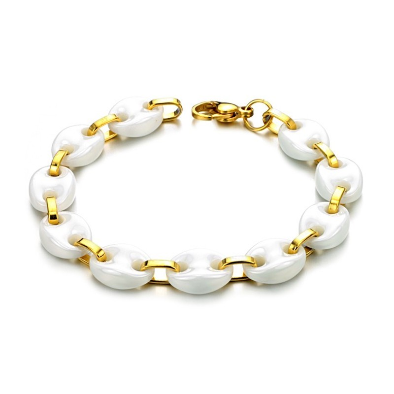 Bracciale In Ceramica Di Tungsteno Bianco Da Donna Di Qualità Stabile Bracciale In Ceramica Di Tungsteno Bianco Da Donna Di Qualità Stabile