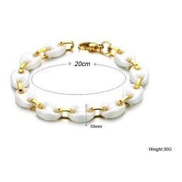 Bracciale In Ceramica Di Tungsteno Bianco Da Donna Di Qualità Stabile