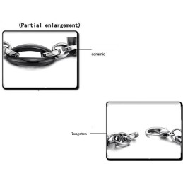 Ampia Varietà Di Bracciale In Ceramica E Tungsteno Con Ellisse Femminile