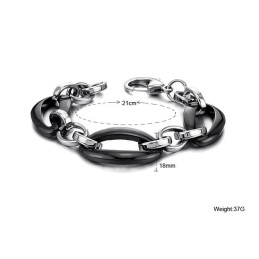 Ampia Varietà Di Bracciale In Ceramica E Tungsteno Con Ellisse Femminile