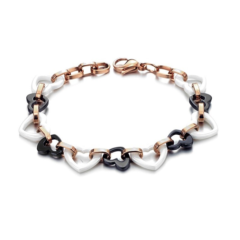 Bracciale In Ceramica Di Tungsteno Con Ciondolo A Forma Di Cuore Per Donna, Dalle Prestazioni Affidabili Bracciale In Ceramica Di Tungsteno Con Ciondolo A Forma Di Cuore Per Donna, Dalle Prestazioni Affidabili