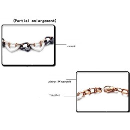 Bracciale In Ceramica Di Tungsteno Con Ciondolo A Forma Di Cuore Per Donna, Dalle Prestazioni Affidabili