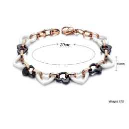 Bracciale In Ceramica Di Tungsteno Con Ciondolo A Forma Di Cuore Per Donna, Dalle Prestazioni Affidabili