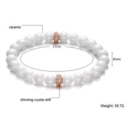 Bracciale In Ceramica Di Tungsteno Facile Da Usare Con Perline
