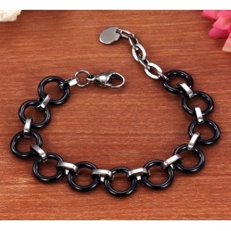 Bracciale In Ceramica Di Tungsteno Nero Da Donna Di Fama Mondiale